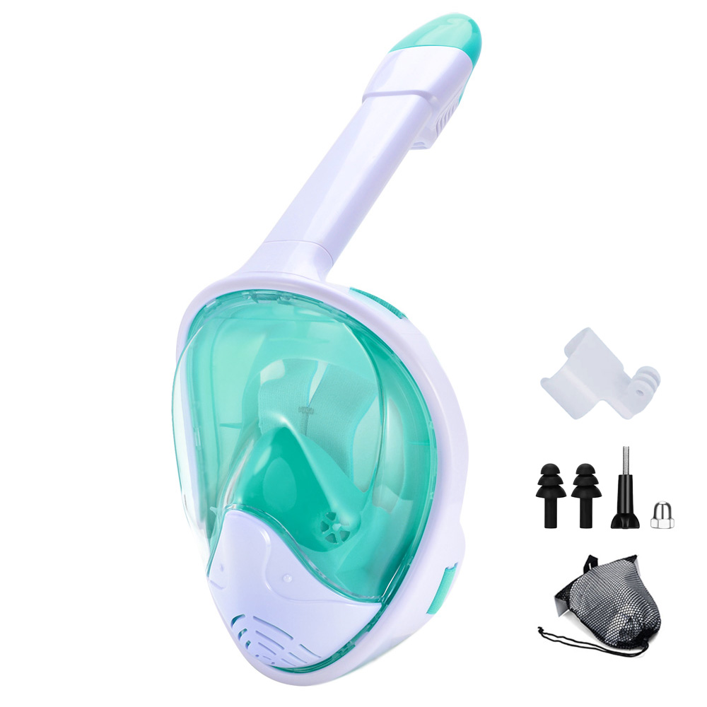 Volledige Gezicht Snorkel Masker Met Afneembare Camera Mount, snorkelen Zwemmen Duiken Masker Wide View Anti-Fog Anti-Lek Voor Volwassen Kinderen: Rood / S/M