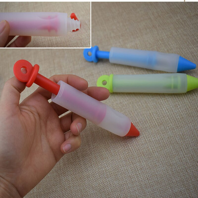 4 sztuk krem pistolet żel krzemionkowy dekorowanie robić pieczenia długopis tort czekoladowy dysza wyciśnięty Syring Cookie narzędzie robić malowania akcesoria