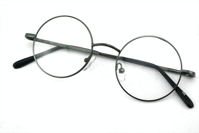 Vintage runde små fjederhængsler john lennon metal brillerammer fuld kant nærsynethed rx stand briller: Skudmetal