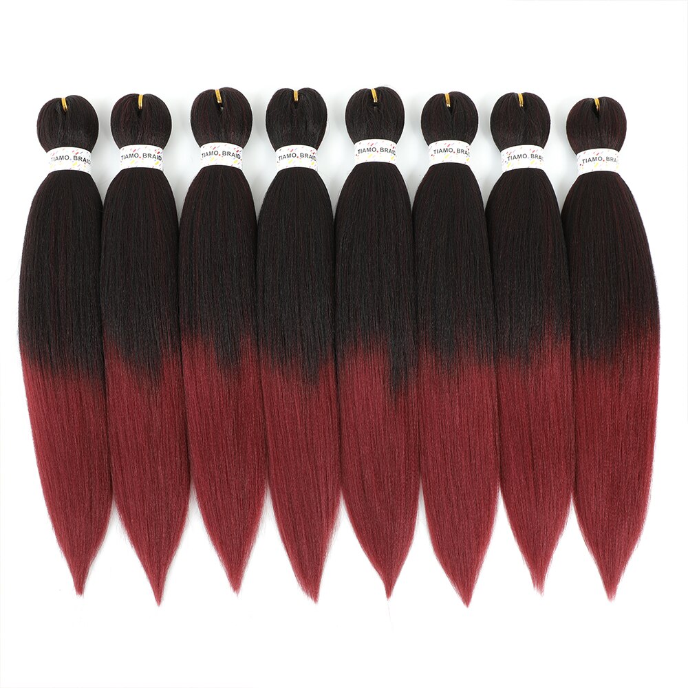Ombre Pre Stretched Braiding Hair Ez Braid Hair Low Temperature Fiber Synthetic Crochet Braiding Hair Extensions