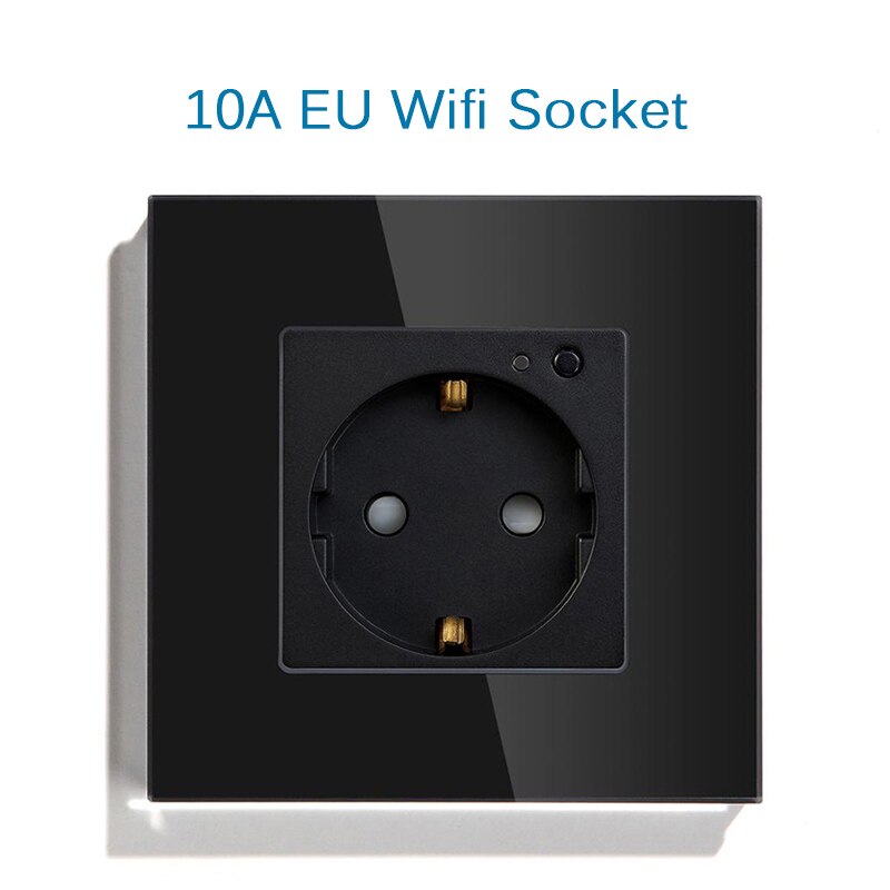 Multiple Socket With USB EU Smart Power Strip Home Wireless Remote Control Work With Tuya Smartlife Alexa Google Home: Socket Black 10A