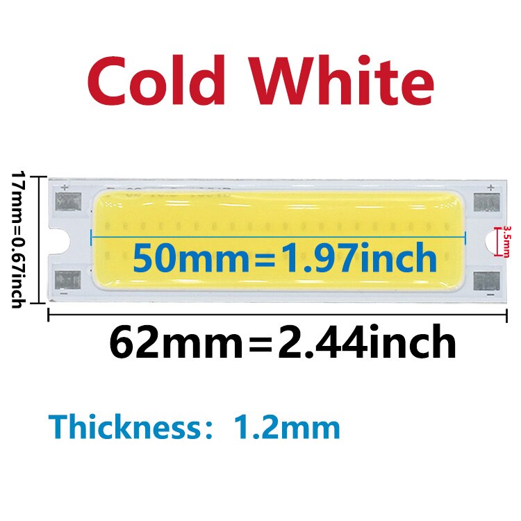 1Pcs 10W DC30-32V 300mA Led Cob Diode Light-Emitting Lamp Kralen Super Heldere Led Strip Voor Zaklamp muur Lichtbron Diy: Cold White
