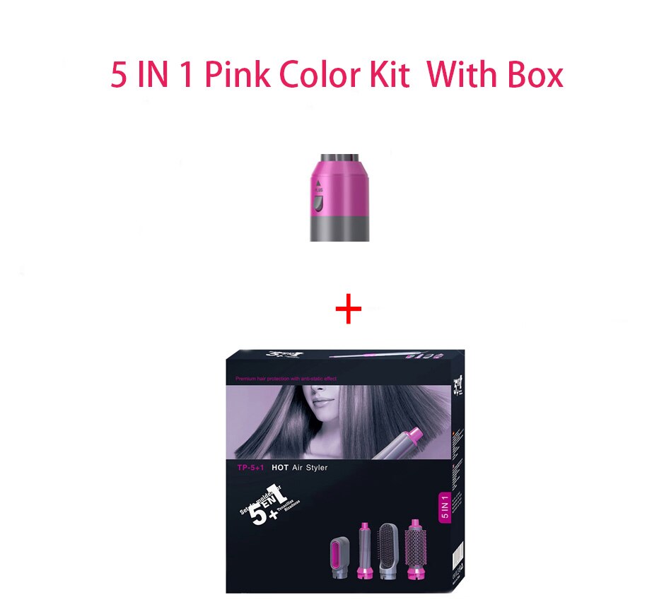 Elektrische Haar Roterende Borstel Haardroger Föhn Blow Haar Krultang Styling Tools 5 In 1 Air borstel: A1 / Au