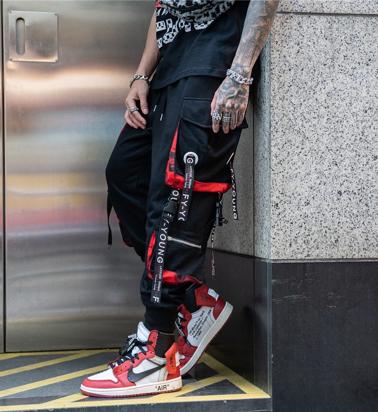 Pantalones de chándal con letras para hombre, pantalón Casual, estilo Hip Hop
