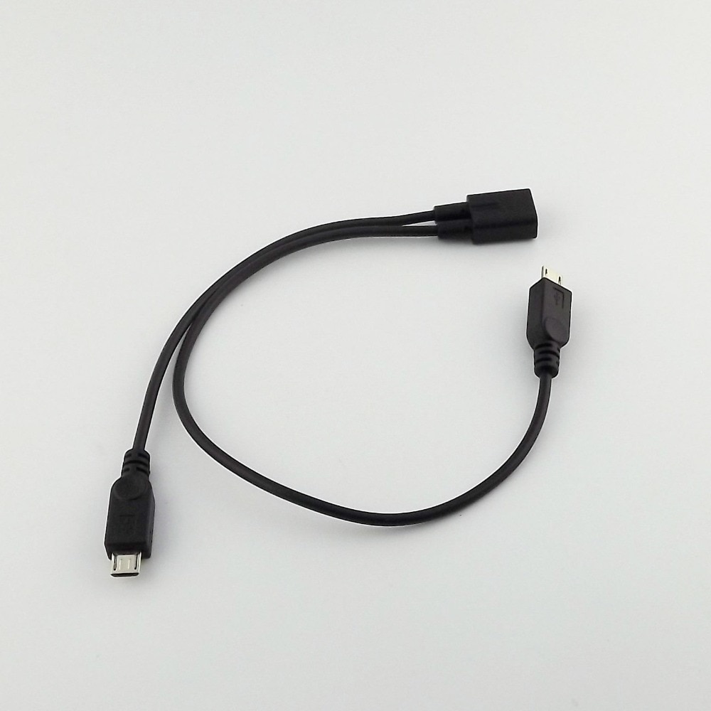 10 pcs Micro USB 2.0 Female Naar Dual 2 Mannelijke Splitter Y Extension Data Charger Cable Koord 30 cm