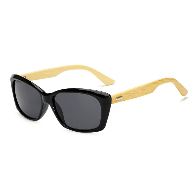 Houten wandelzonnebril heren dames reisbril zonnebril vintage houten pootjes zonnebril  uv400 12-kp1532
