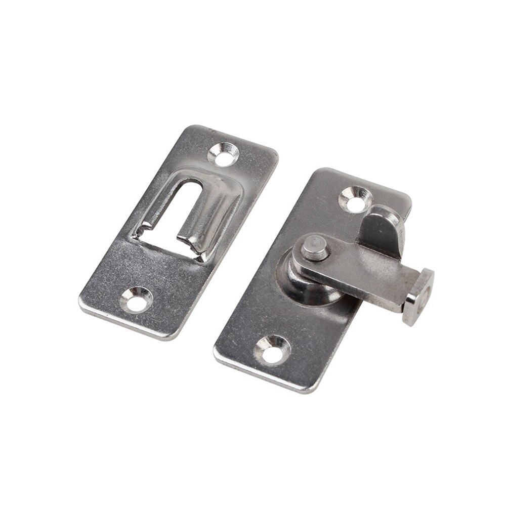90 Degree Hasp Latches Silver Stainless Steel Sliding Door Chain Locks Security Tools Hardware Window Cabinet Hotel Home