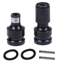 2pcs 1/2 Square To 1/4 Hex Ratchet Socket Air Impact Socket Wrench Socket Adapter Spanner Set Hand Repair Tools