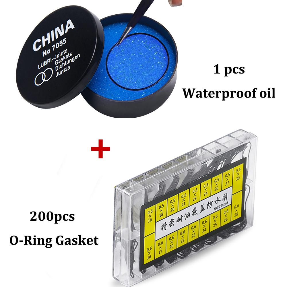 Verktøy for reparasjon av klokker 1 eske klokkekasse vanntett o-ring i gummi oljebestandig pakning til bunndekselet til klokke 0.5/0.6mm o-ringforsegling: Brun