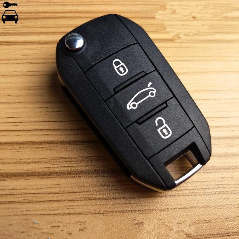 Mando a distancia plegable para coche, llave de 3 botones de 433Mhz con Chip ID46 para Citroen Elysee C4 C4L C3-XR e-elysee FOB