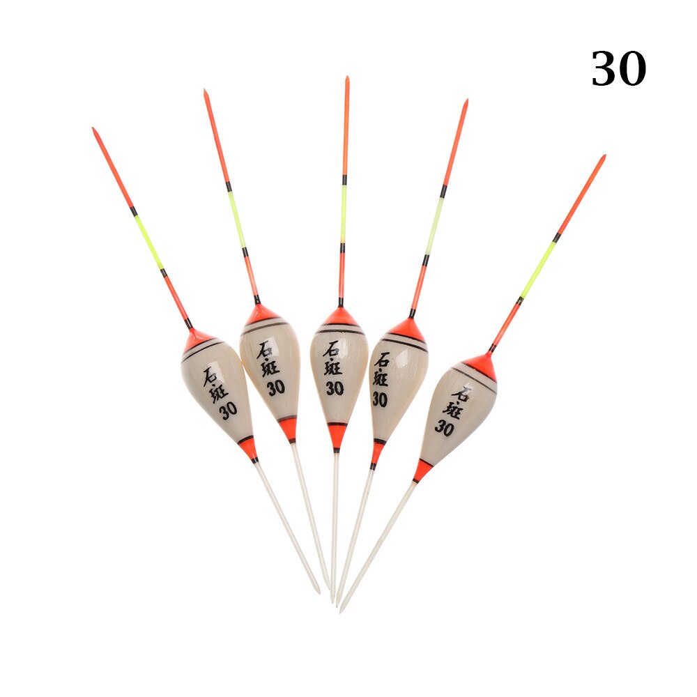 5pcs Fishing Floats Weight Tail Bobber Paulownia Wood Float Slip Fishing Bobber Fishing Lure Fish Tools Fishing Accessories: 30