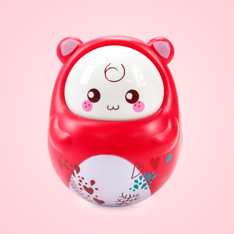 16 soorten Schattige baby Rammelaars bell knikken Pop Knipperen Ogen Tumbler Roly-poly Bijtring speelgoed Pasgeborenen Baby Vroege educatief speelgoed: red rabbit