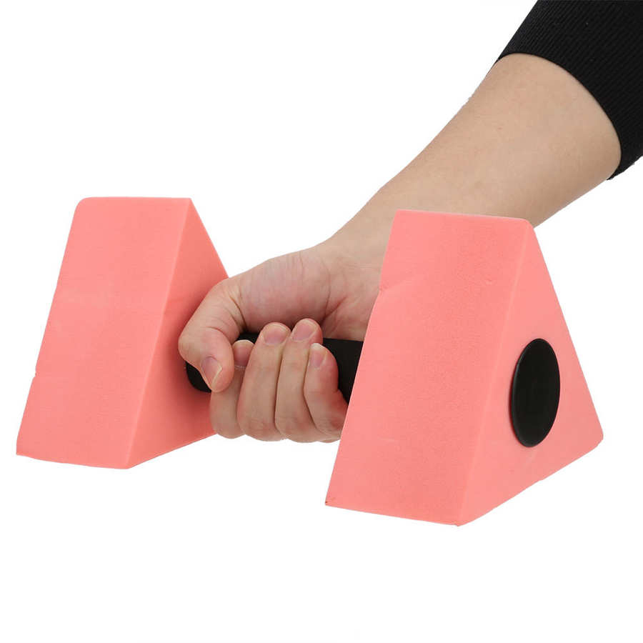 2PCS Floating Triangle Dumbbells EVA Water Foam Floating Dumbbell Swimming Pool Weight Aerobics Automatic Float Water Dumbbell