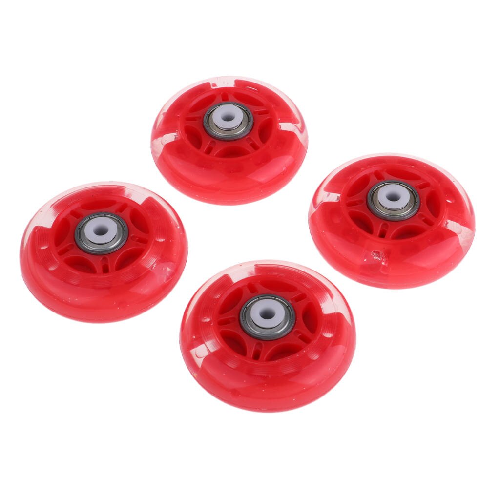 4Pcs Inline Sliding Flash PU Roller Skate Wheels for Skating Shoes