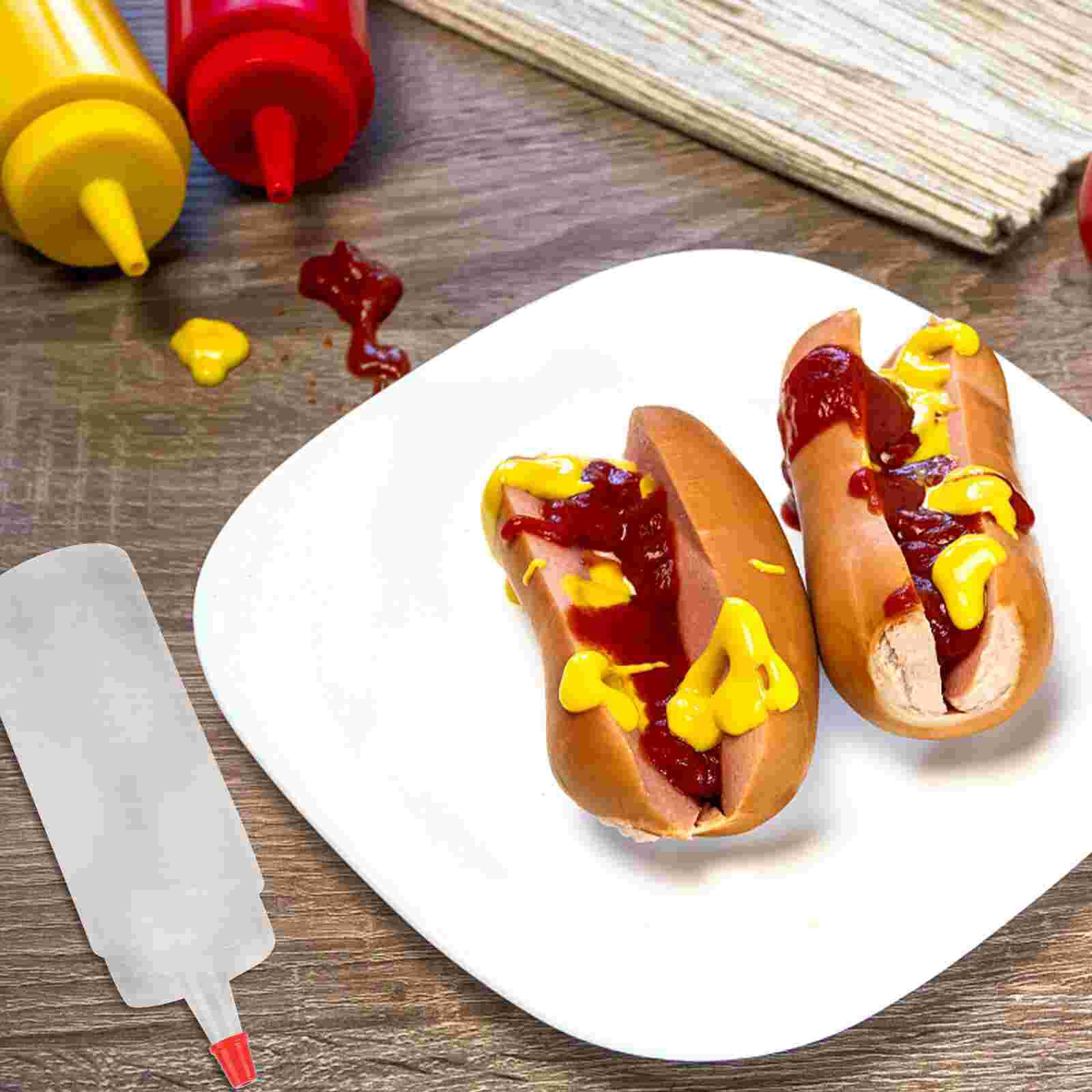Flüssigkeiten Senf Ketchup Pro Saucen Behälter Würze Flaschen mit Deckel Deckel quetschen Flaschen