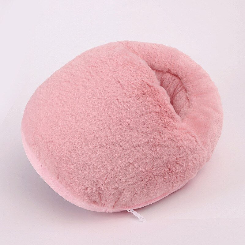 Usb Voet Warmer Koorts Winter Foot Warmer Artefact Thuis Pure Kleur Imitatie Konijnenbont Wasbare Elektrische Verwarming Schoenen: 1
