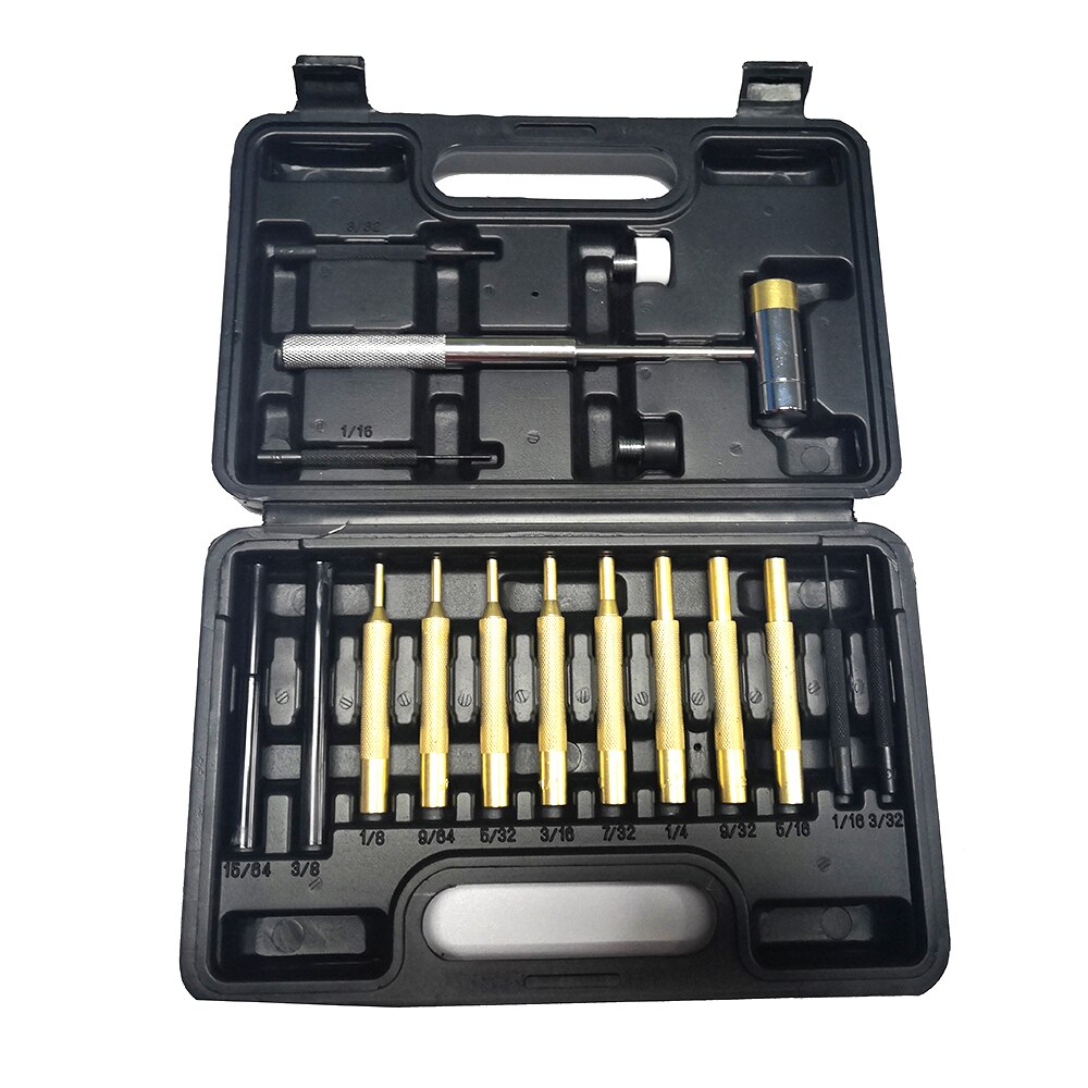 Roll Pin Punch Set Double-Faced Hammer Brass Steel Maintenance
