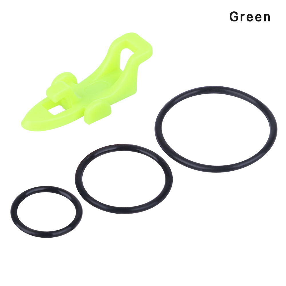 1Set Fishing Hook Keeper Lure Bait Holder with 3 Rubber Rings for Fishing Rod Fishing Gear Portable Accessories Fixed Bait: green