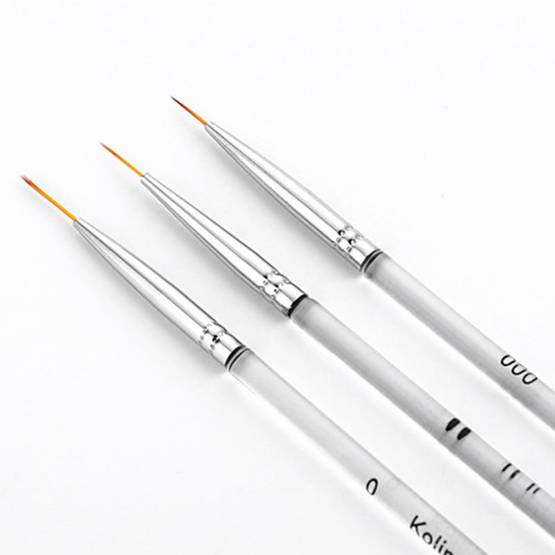 3Pcs Gel Nail Art Set Puntjes Tekening Polish Brush Pen Gereedschap Nail Art Pen Puntjes Gel Polish Brush set Nail Art Gereedschap