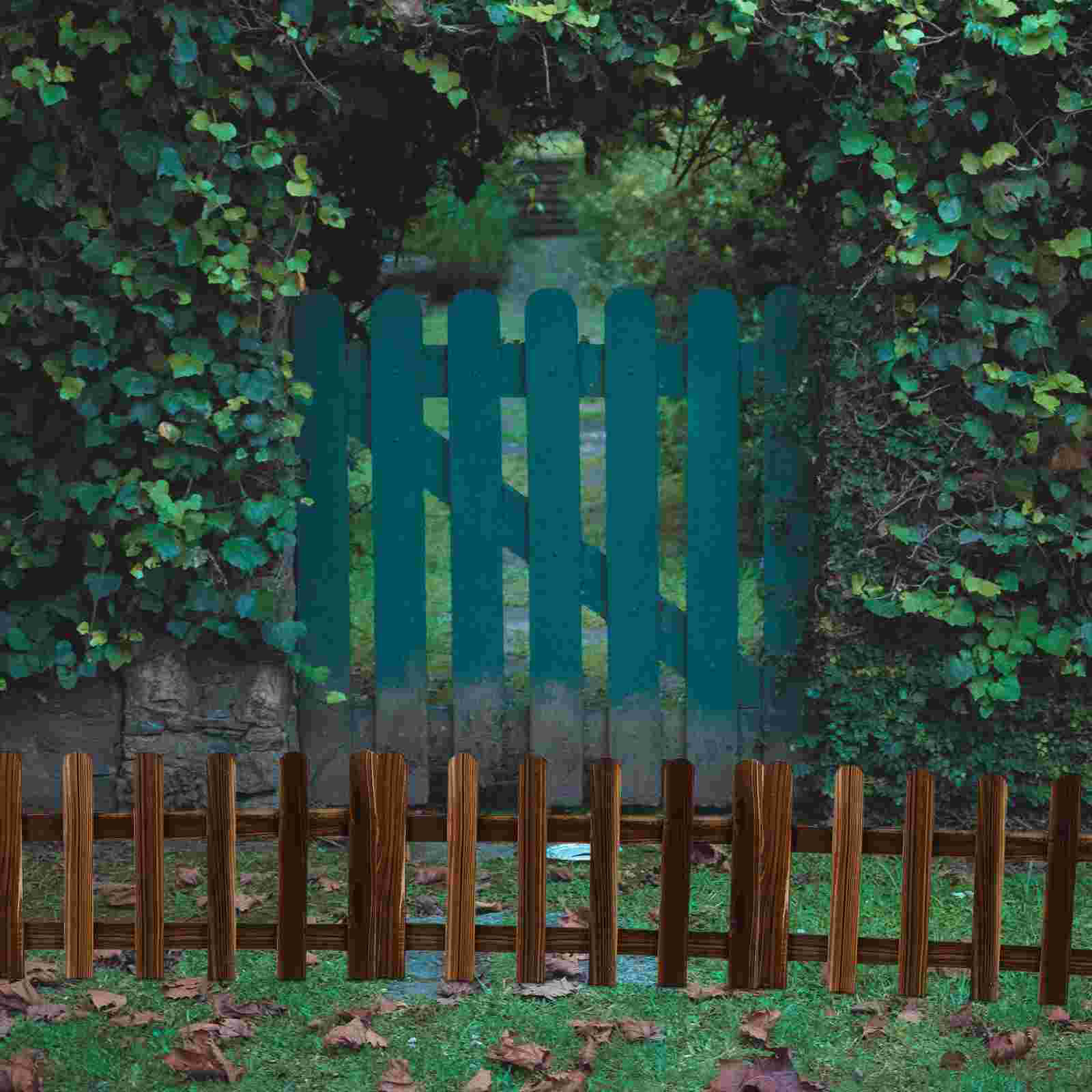 Valla de madera para exteriores, decoración de jardín para hacer uno mismo, 2 uds.