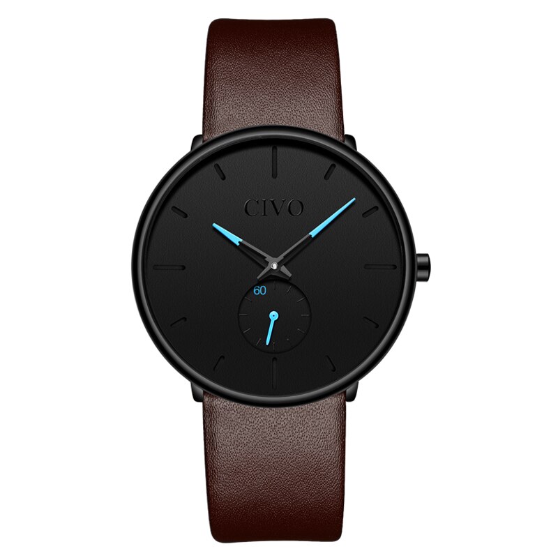 Reloj CIVO de para hombre, correa de malla fina resistente al agua, relojes de pulsera minimalistas para hombre, reloj deportivo de cuarzo, reloj Masculino: 2831