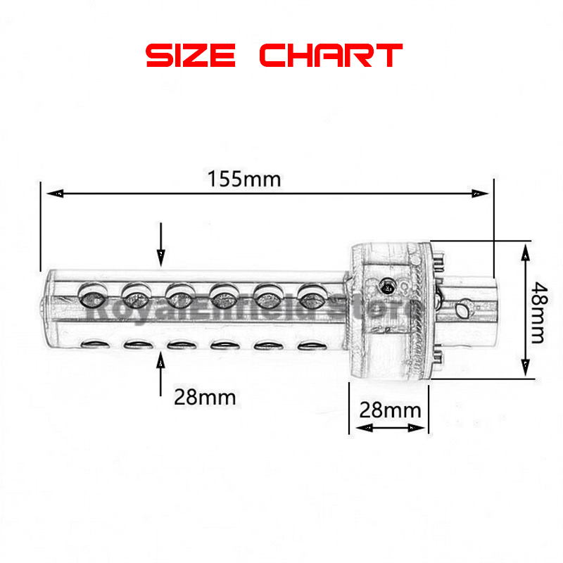 Silenciador Universal de 48MM para silenciador de escape de motocicleta, silenciador de enchufe ajustable con sonido de ruido DB Killer