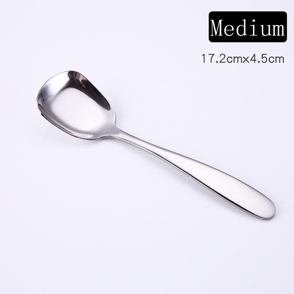 304 Stainless Steel Soup Spoons Table Spoons Dinner Rice Spoons Special Squar Small Spoon Cinnerware