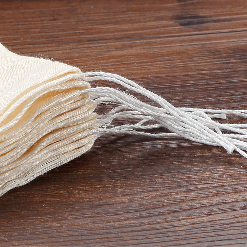 5 stuks 100% katoenen stoffen tas kruidenzeef mesh filter kruidenbal keuken kookgereedschap vergiet tas