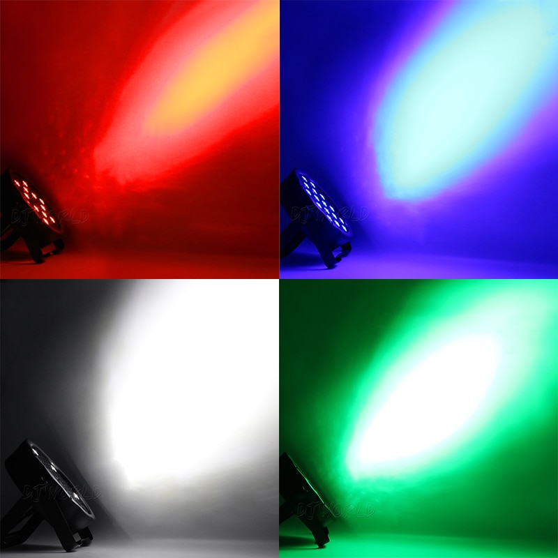 Led flad par 54 x 3w rgb farve belysning strobe dmx controller til disco dj musik fest klub dansegulv bar mørkere scene lys