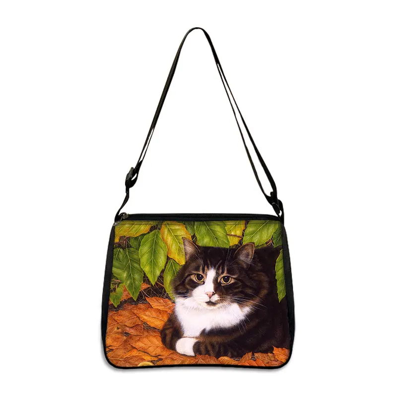 Bolso de mano con dibujo de gato para mujer, bolsa con estampado de Gatito Travieso, longitud ajustable, de almacenamiento, ideal para