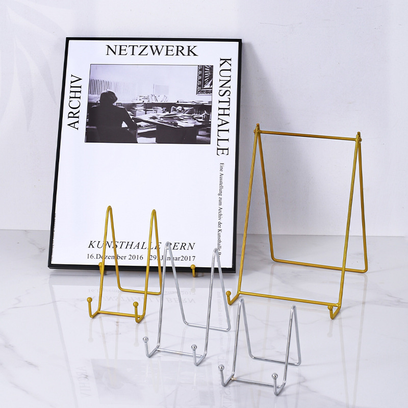 Supports d'exposition pour meubles Structure en métal pour assiette décorative, livre, photo, chevalet, œuvre artistique, maison, bureau, salle d'exposition.