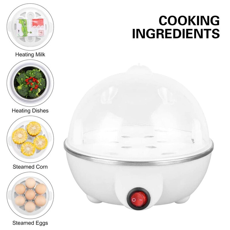 Electric Boiled Egg Cooker Boiler Maker Rapid Heating Stainless Steel Steamer Pan Cooking Tool