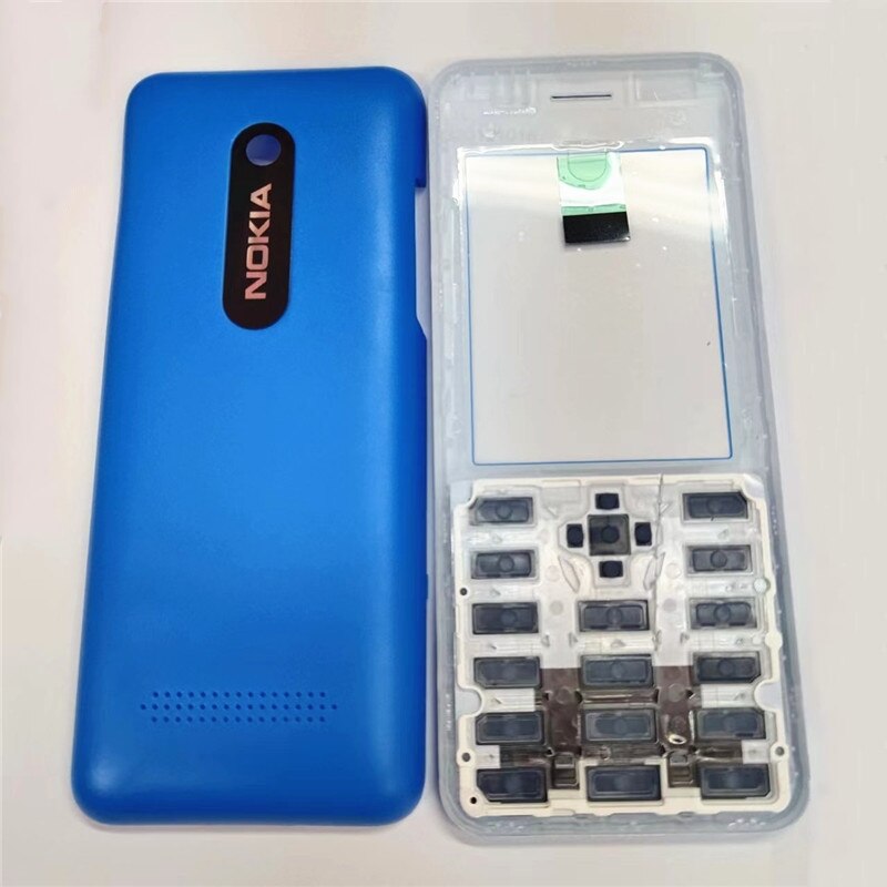 Original For Nokia Asha 206 2060 Housing Cover Door + Battery Back Cover+Keypad