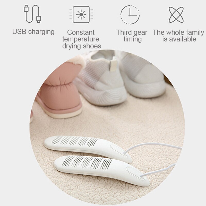 Multifunctionele Usb Schoen Droger 3/6/9H Ontgeuringseffect Kleding Elektrische Kachel Warmte Voor Huishoudelijke Familie schoenen Handschoenen Hoeden