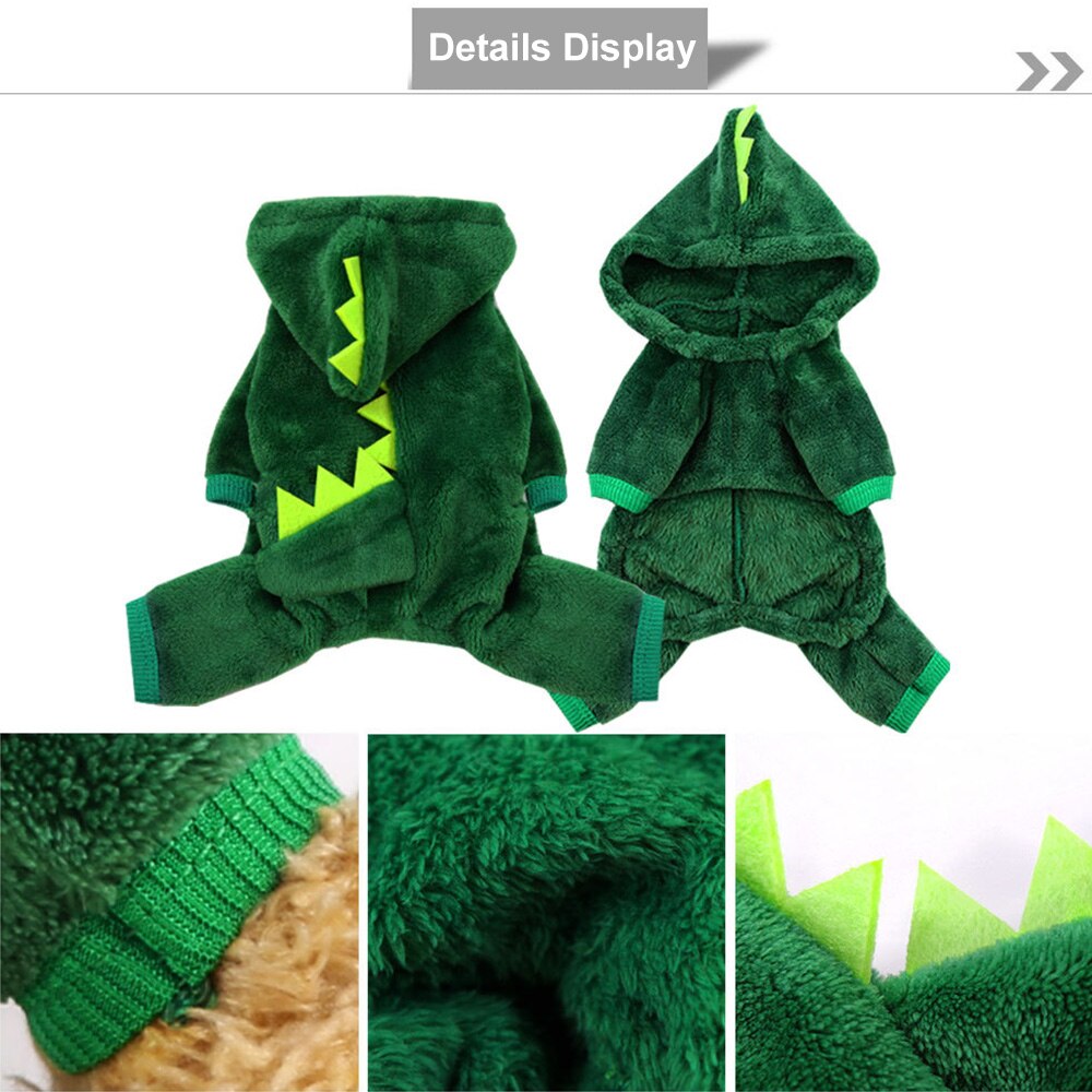 Manteau pour animaux de compagnie vêtements chaton chat Halloween dinosaure Costume chiot tenues mignonnes chats drôles 4 jambes habiller veste à capuche