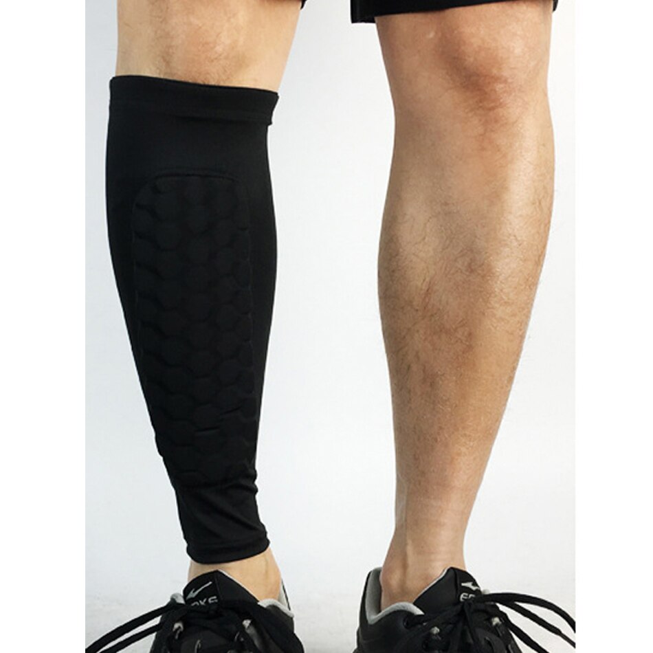 1 PC Professional sport piłka nożna Shields Soccer Legging Shinguards Honeycomb dezynfekcja: 1 Piece Black / M