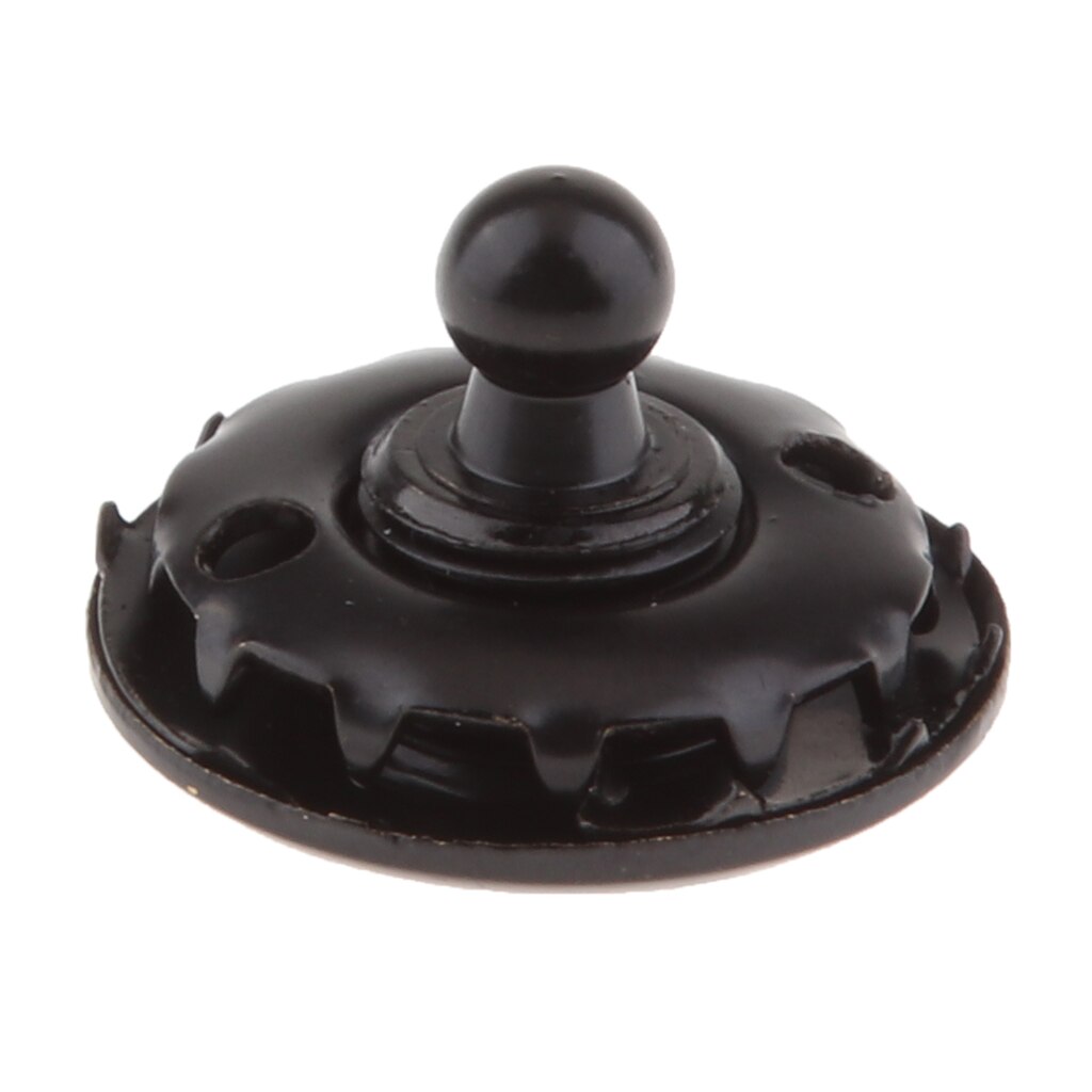 Capuchon de fixation à boutons bateau | Canevas en toile, diamètre 3/8 ", Chrome noir