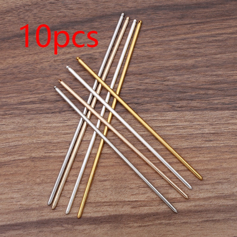 10 stücke 125x3mm Metall Eisen Haar Stifte leer Basis Einstellung Haar Stock für Frauen Schmuck Massen Erkenntnisse komponenten DIY Zubehör