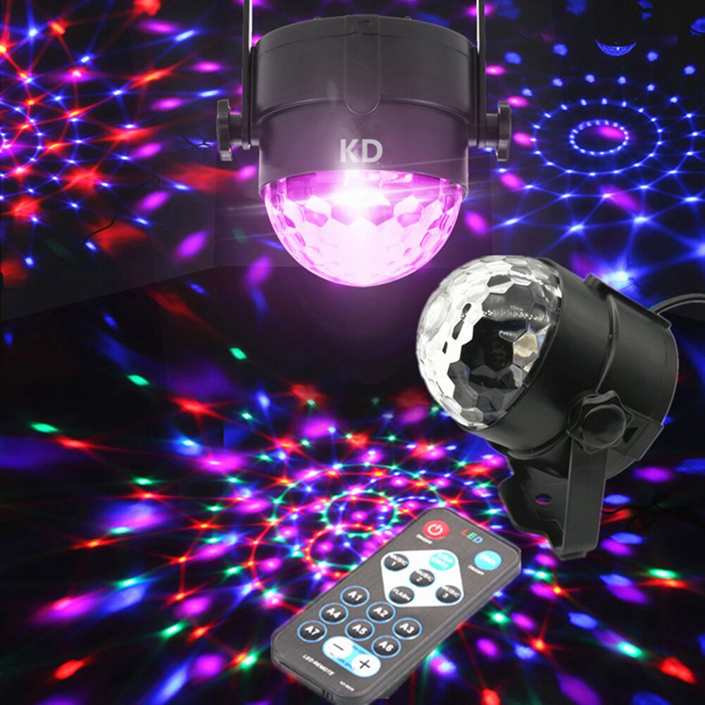 Led Crystal Magische Roterende Bal Lichten Mini Rgb Sound Activated Disco Licht Muziek Kerst Ktv Party Eu/Us 100-240V