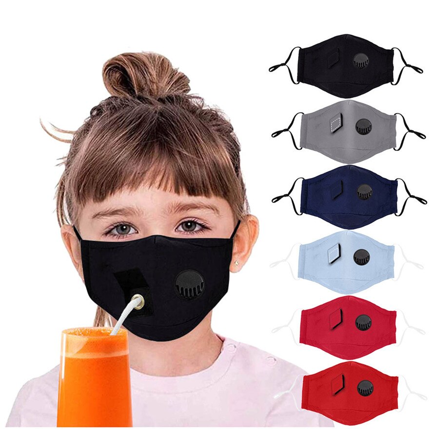 Nova ma $ k meninos meninas ajustável respirável masque lavable adulte olhos escudo bebendo enfrenta proteção com furo para palha