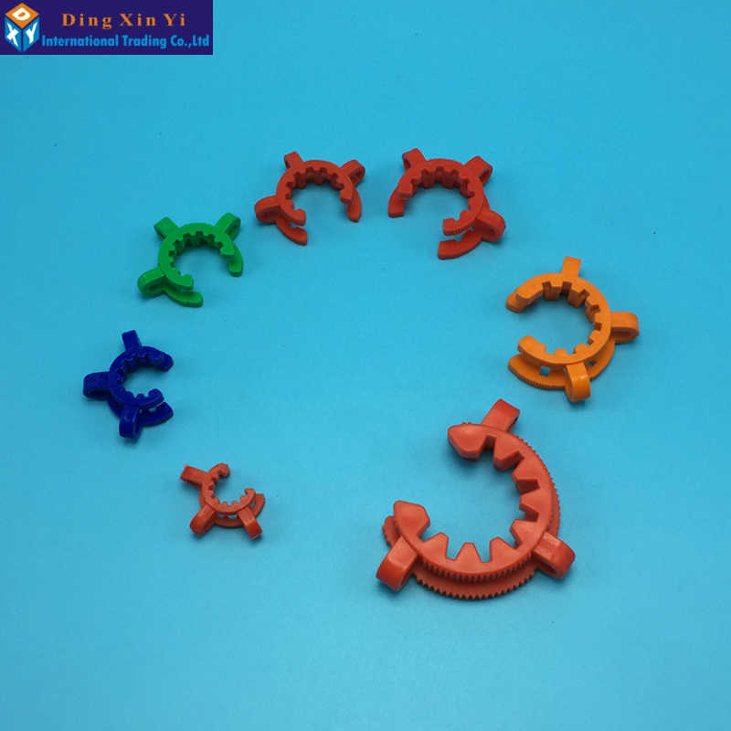 10pcs/lot 34# Plastic Ground Joint Clip/ Joint Clamp Standard Taper Joints Plastic Spherical Interface Clip Lab Plastic Clip