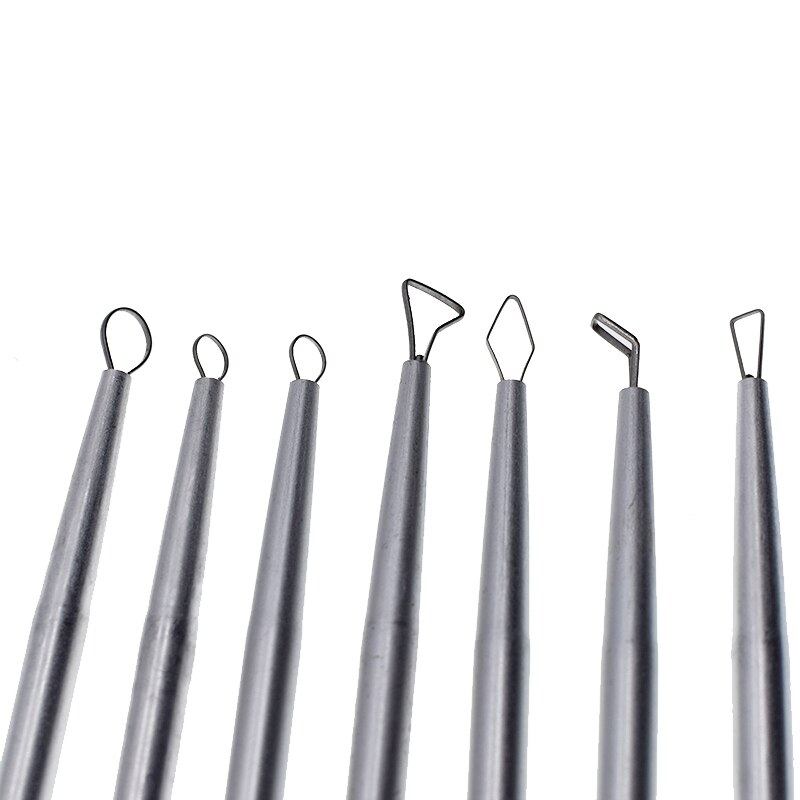Polymer Clay Tool Aluminum Stainless Steel Wire Pottery Ceramic Sculpting Carving Loop Ribbon tools kit 7Pcs/set