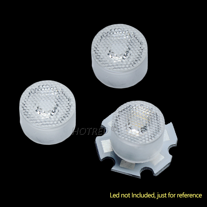 100pcs 13mm 1W 3W 5W CREE XPE LED Lens Waterproof 10 25 45 60 90 Degree SMD 3535 3030 XPE2 XPG2 XTE Plano Reflector Collimator