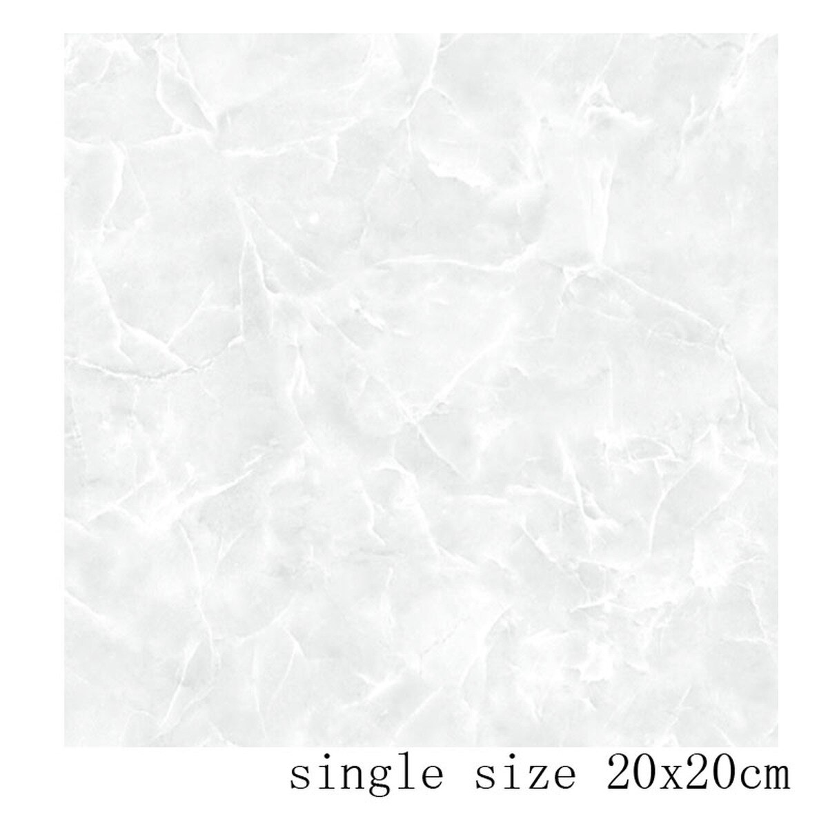 10Pcs Marble Effect Tile Sticker Self-adhesive Waterproof PP Kitchen Bathroom Non-slip Background Wall Decorative Wall Stickers