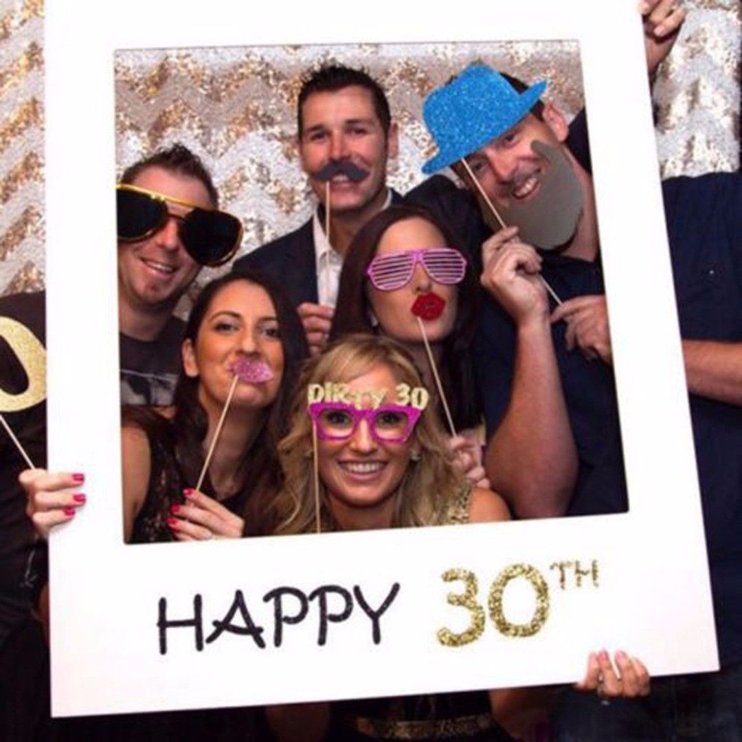 Plus récent Joyeux Anniversaire 30th 40th Photo Stand Accessoires 30 40 50 ans Anniversaire Cadre Photo Photobooth Anniversaire Décorations De Fête