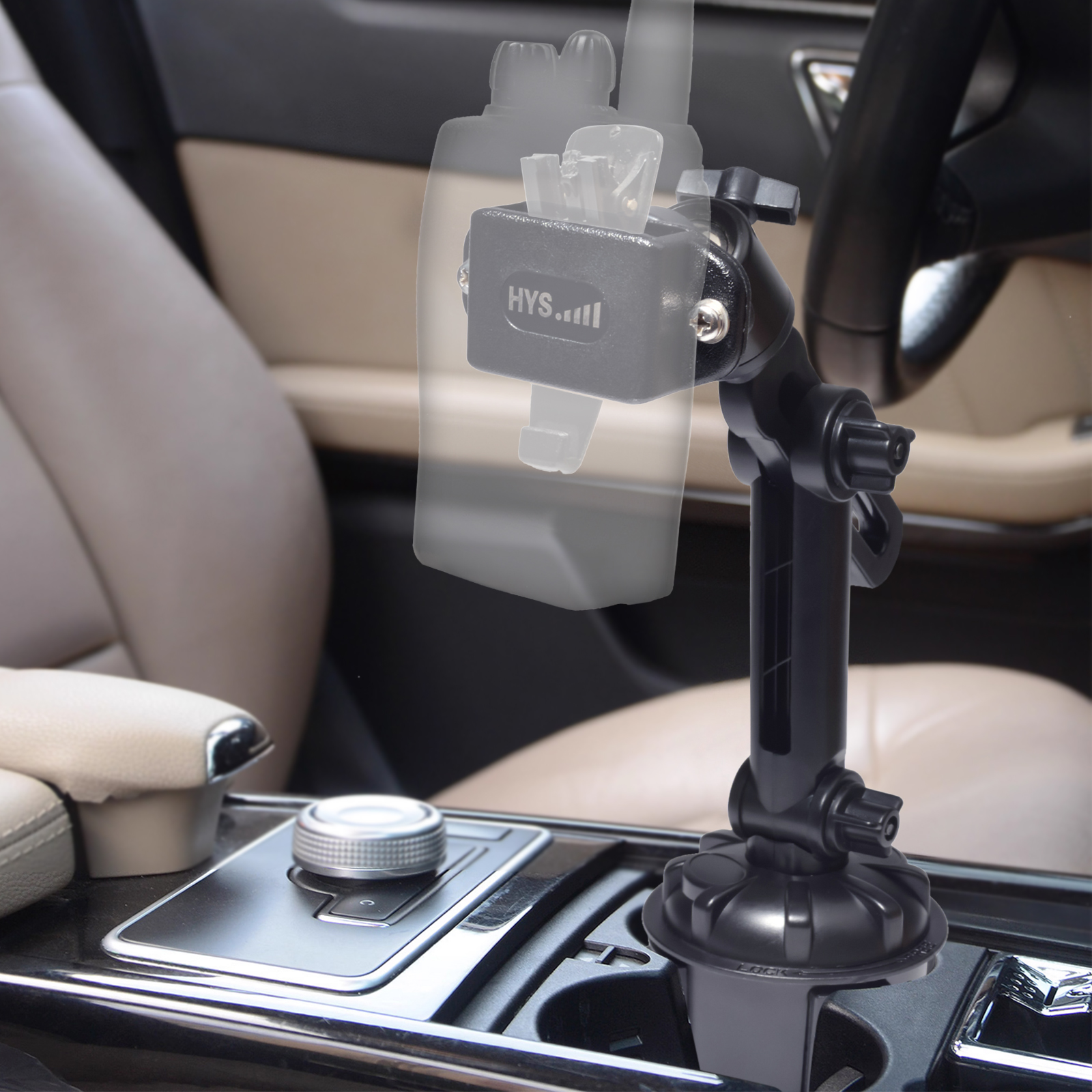 Walkie Talkie autohouder, standaard verstelbare autobekerhouder installatie draagbare radio voertuighouder voor Baofeng Motorola Radio