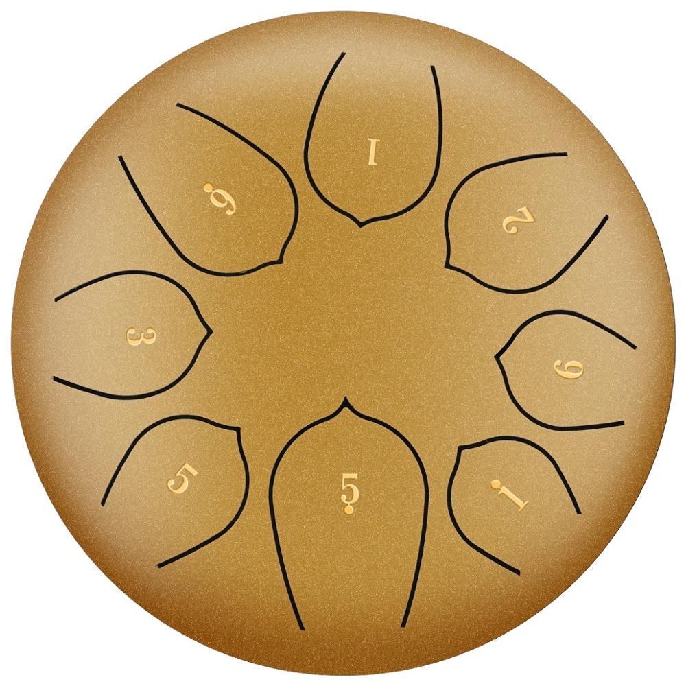 Tongue Drum 6 Inch Steel Tongue Drum 8 Tune Hand Pan Drum Tank With Drumsticks Carrying Bag Percussion Instruments Accessories: Yellow
