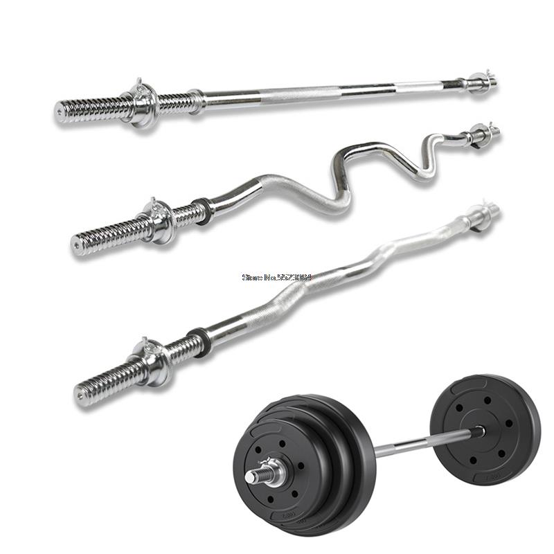 1,2 M/1,5 M Fitness peso una formación Barbell barra estándar de 25mm recto curva pesa barras gimnasio Body para el hogar de equipos de construcción