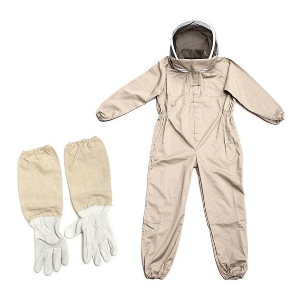 Beekeeper Suit Beekeeping Bee Keeping Suit With Gloves Bee Proof Protective Clothing Full Body Beekeeping Bee Keeping Suit: Coffee XL