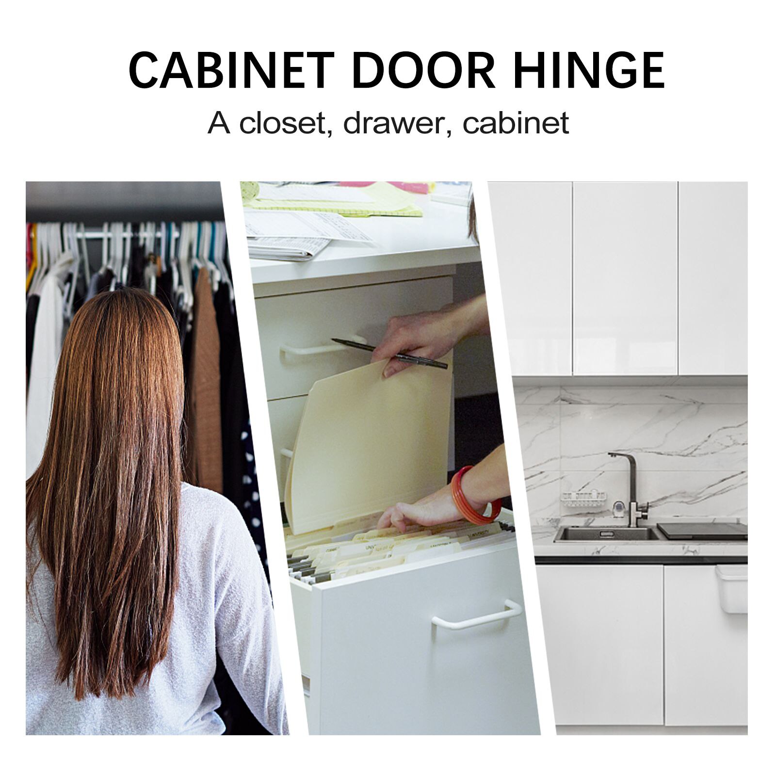 2pcs Small Copper Hinges 6 Hole Hinges for Cabinet Wooden Box (Silver)